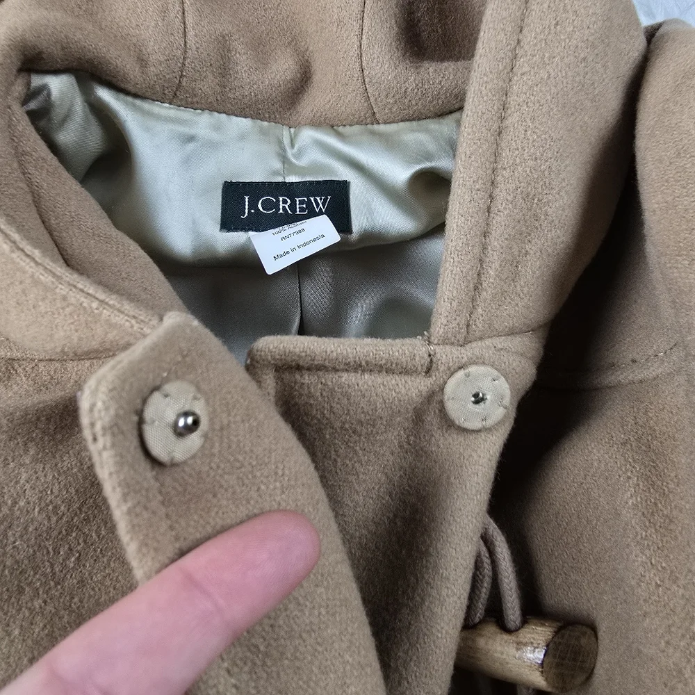 J.Crew Wool Blend toggle Duffle Pea Coat Medium Petite - Picture 8 of 16
